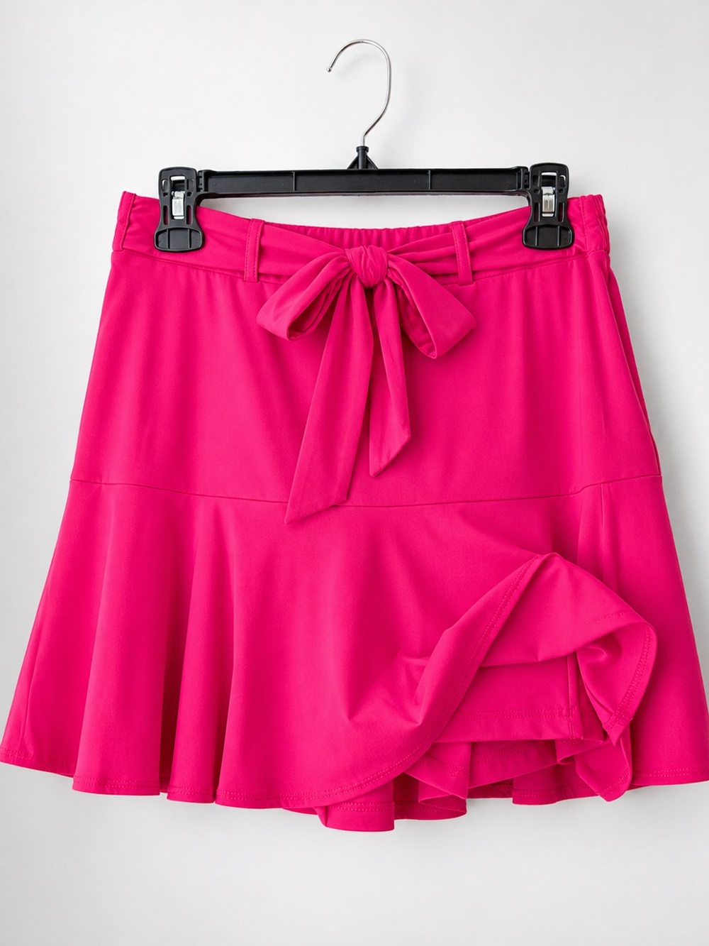 Soho Apparel size L Bright Pink Tie-Waist Circle Skirt